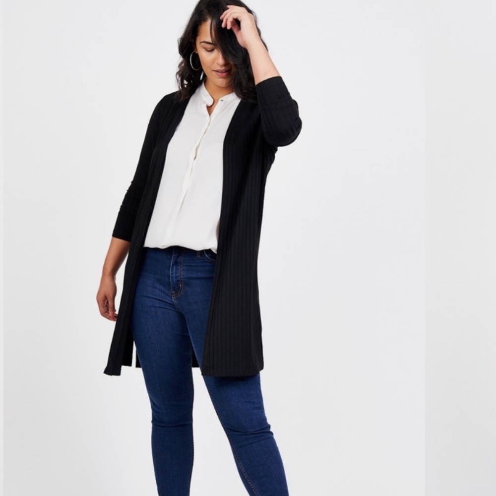 Long Ribbed Cardigan